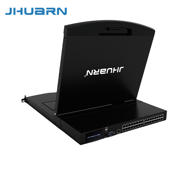 佳华通达（JHUARN)1U抽拉导轨折叠显示器高清17