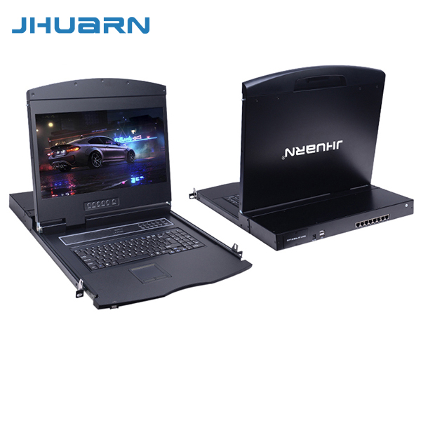 佳华通达（JHUARN)1U抽拉导轨折叠显示器高清19