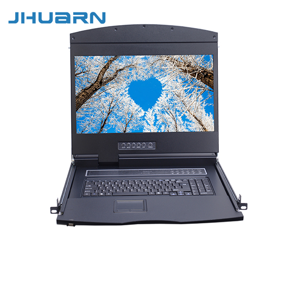 佳华通达（JHUARN)1U抽拉导轨折叠显示器高清集中控管19