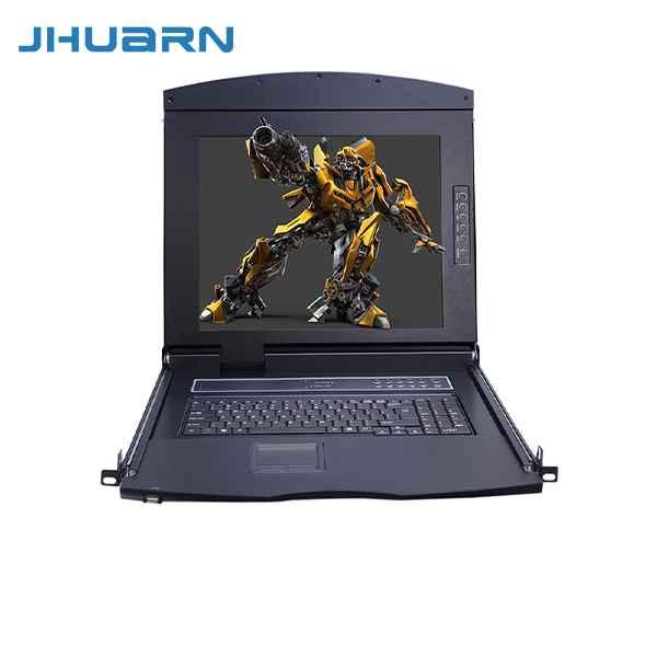 佳华通达（JHUARN)1U折叠抽拉液晶套件17英寸LCDKVM显示器翻转显示屏一体机IP远程智能管理三十二口CAT5网络口kvm模块