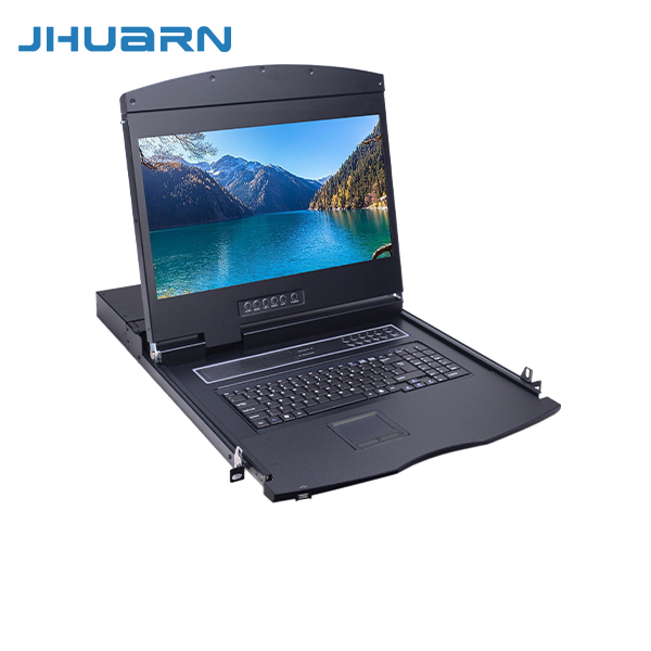 佳华通达（JHUARN)1U折叠抽拉液晶套件19英寸LCDKVM显示器翻转显示屏一体机IP远程智能管理十六口CAT5网络口kvm模块