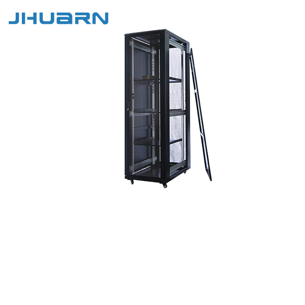 佳华通达（JHUARN）网络服务器机柜42U2米2000*600*1000网孔玻璃门落地机柜弱电安防监控存储机架RAL9004黑色