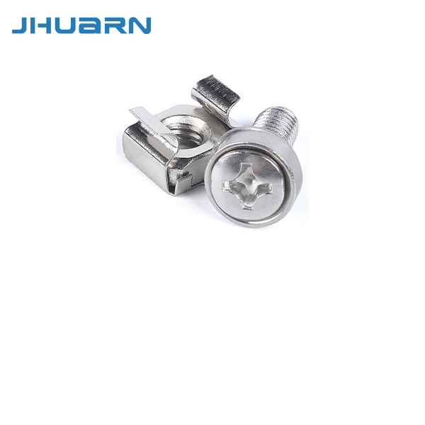 佳华通达机柜螺丝卡扣螺母网络机柜专用螺丝皇冠螺丝304不锈钢卡式螺母