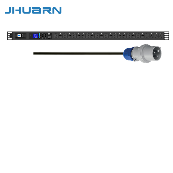 佳华通达32A250V 带空开控制电流表4位16A国标孔20位10A国标五孔 3米4平方电源线 工业插头 1.5U竖装